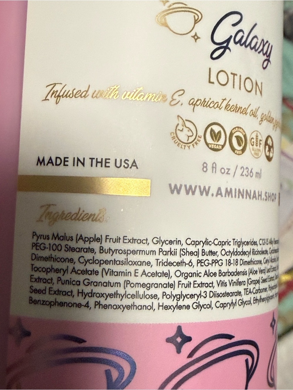 Aminnah “Galaxy” Lotion! New - Picture 6 of 6